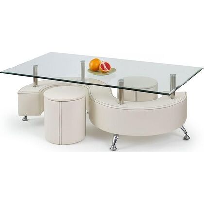 Ława NINA 3H Halmar Biały, 70x130 cm