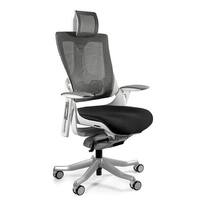 Fotel ergonomiczny WAU 2 Tkanina BL418 BLACK Siatka NW41 