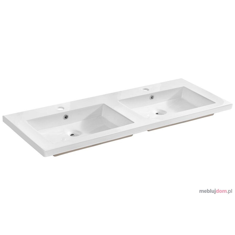 Umywalka ceramiczna podwójna SPIRIT WHITE 120 cm