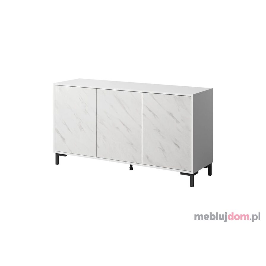 Komoda MARMO 150 Biała marmurowa