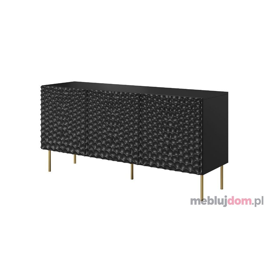 Komoda HOLE GOLD 152 Czarny Mat 