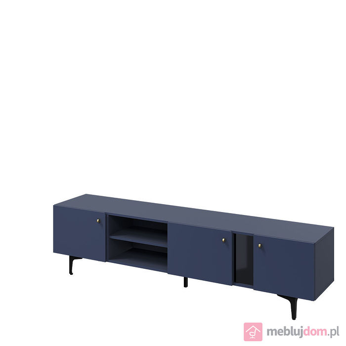 Szafka RTV COLOURS CS-05 200 granatowa z wnękami i półkami