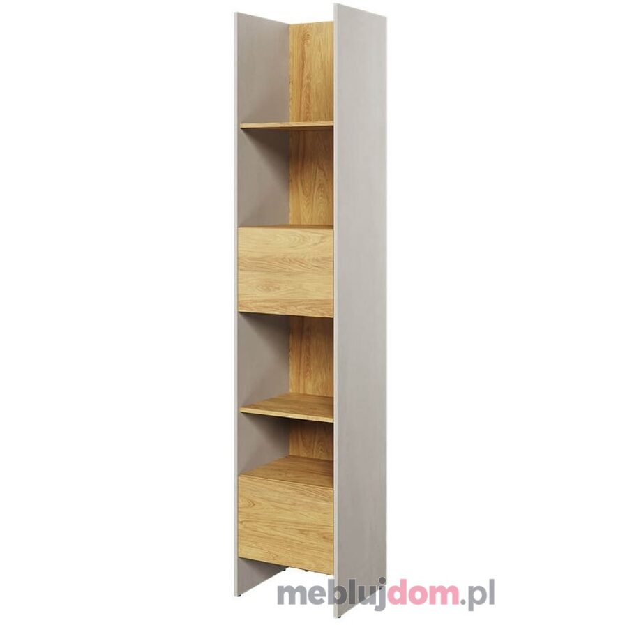 Regał młodzieżowy TEEN FLEX TF-02 w kolorze silk flou + hikora naturalna