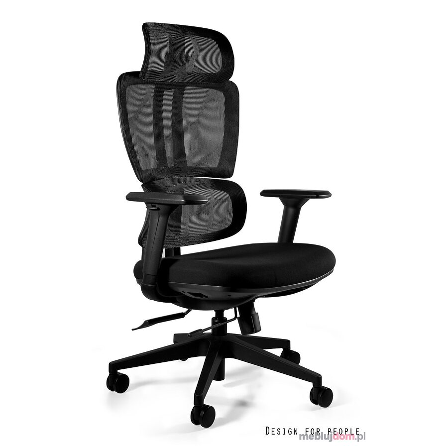 Fotel ergonomiczny DEAL Unique siatka/tkanina przód fotela siedzisko z tkaniny