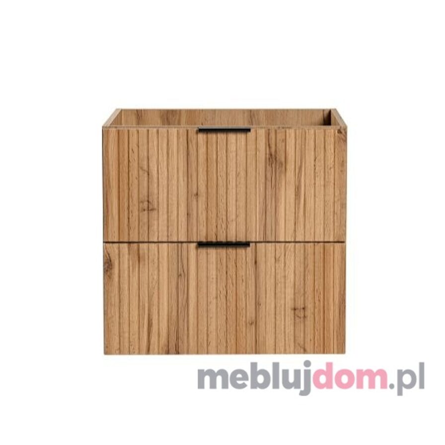 Szafka pod umywalkę ADEL OAK 60 82-60-B-2S z frezowanymi frontami w kolorze dąb wotan