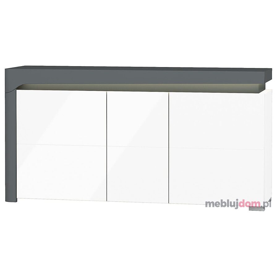 Komoda THEA WHITE WHK-1 Biały Połysk + Antracyt