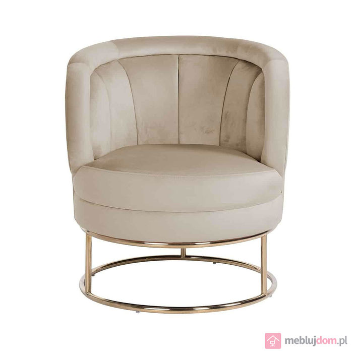 Fotel FELICIA KHAKI VELVET przód