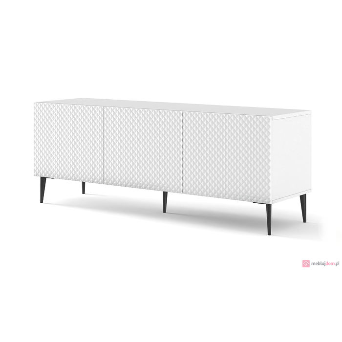 Szafka RTV CARISMA DIAMOND BLACK C 150 3D Biała