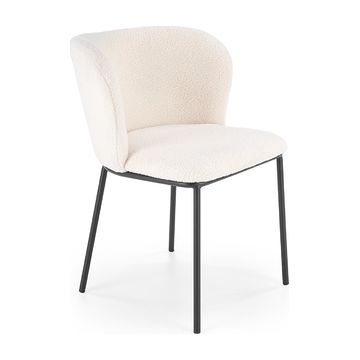 Krzesło K-518 Halmar kremowe w tkaninie boucle