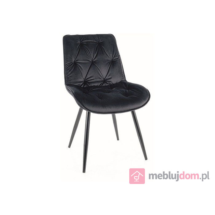 Krzesło CHERRY II VELVET Signal w tkaninie bluvel 19 - czarne